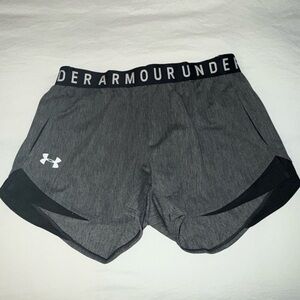 UNDER ARMOUR Gray and Black Athletic Shorts